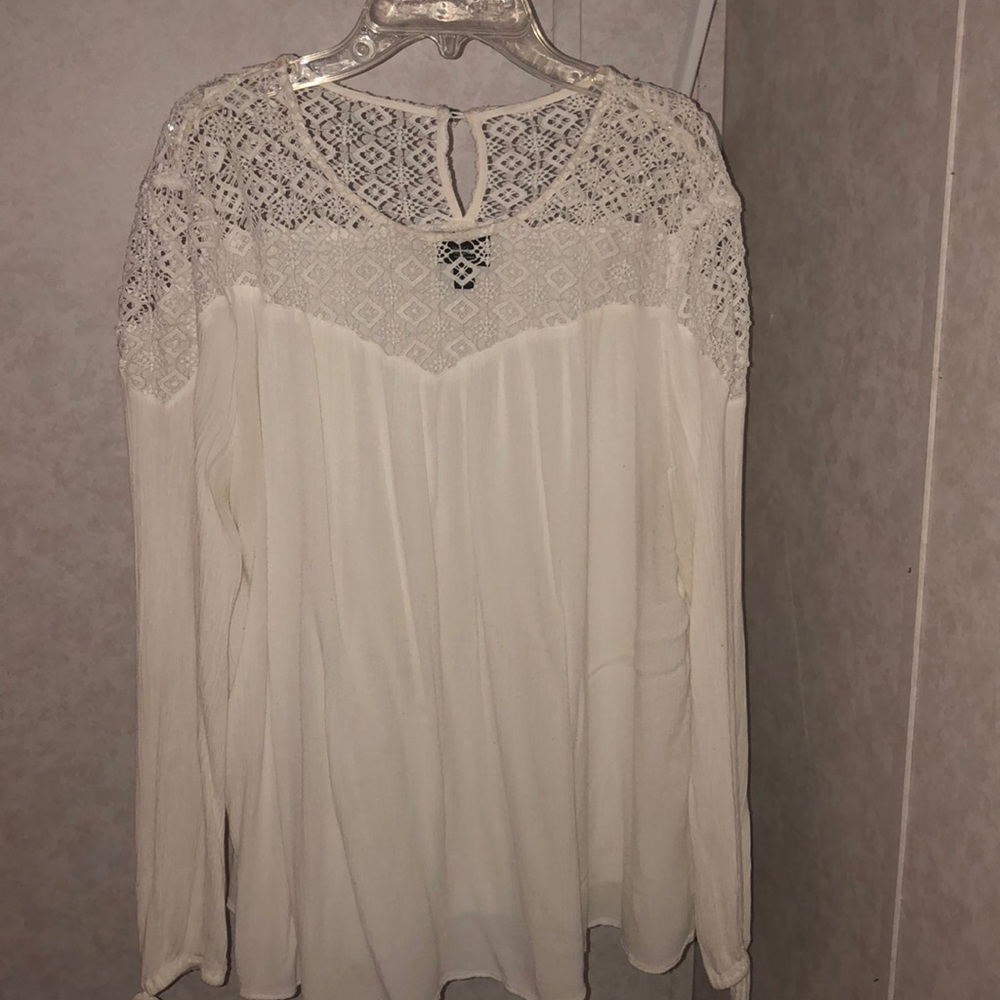 White, lacy top